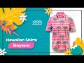 PINK STRIPE PALMS IBUYTERO HAWAIIAN SHIRT