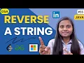 Reverse a String STRING GFG JAVA DSA