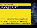 Introducing If statement and Boolean operators in JavaScript Hindi JavaScript The Complete Guide