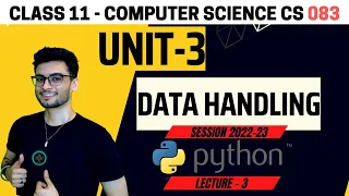 Class 11 Data Handling One shot CS Computer Science XI 083 CBSE Aakash Singh