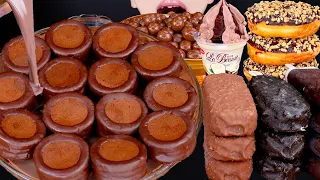 ASMR CHOCOLATE CAKE MALTESERS KITKAT ICE CREAM NUTELLA DESSERT MUKBANG 초콜릿 먹방チョコレート 咀嚼音EATING SOUNDS