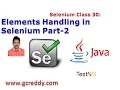 Selenium 30 Elements Handling in Selenium Part 2