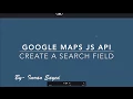 Google Maps JavaScript API Create Address Field Places