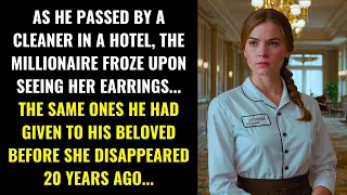 MILLIONAIRE WAS STUNNED WHEN HE SAW THE CLEANER'S EARRINGS... THE SAME ONES HE GAVE TO HIS BELOVED..