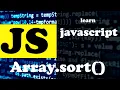 Array Sort Method Explained Javascript Tutorial