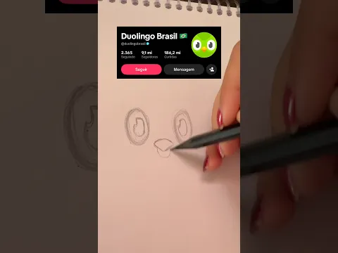 😍💚🦉DESENHANDO O PERFIL QUE MAIS FARMA AURA DO TIKTOK (Duolingo) #aura #viral #desenho
