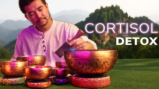 **INSTANT STRESS RELIEF** Tibetan Singing Bowl Sound Bath | Nervous System Reset Meditation