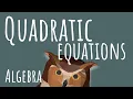 Intro to QUADRATIC Equations - Algebra