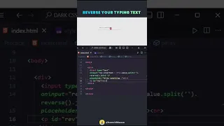 Reverse Your Typing Text using Inline JavaScript in Html Typing Text Animation CodeMinds