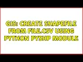 GIS Create shapefile from file csv using python pyshp module