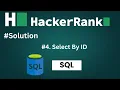 Select BY ID II Select All II Hackerrank Solution II Select by ID Sql II Sql Solution