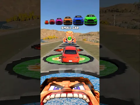 BIG & SMALL CARS VS 6 HOLE WITH MOBS