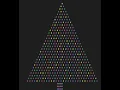 Animated Rainbow Christmas tree in python in 14 lines of code