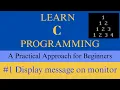 C Programming - Message Display on Screen Printf Beginners InfoXel