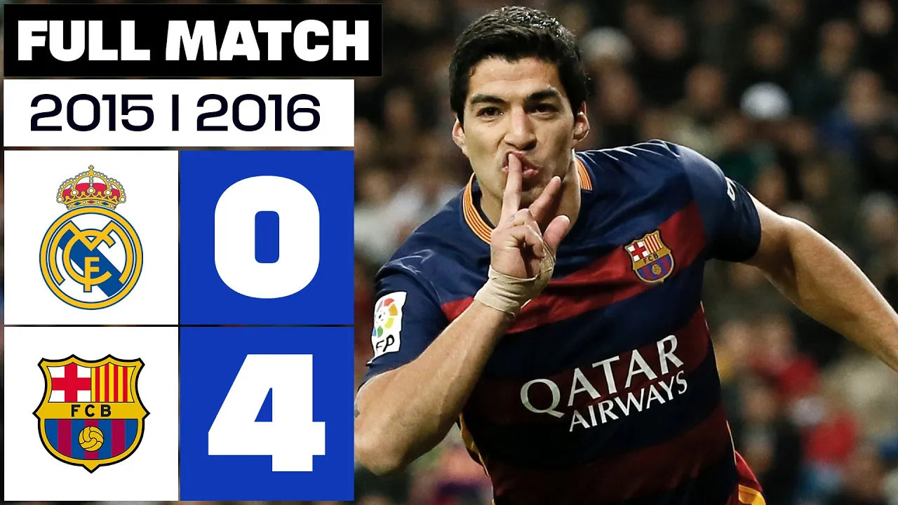 Real Madrid vs FC Barcelona (0-4) J12 2015/2016 - FULL MATCH