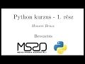 Python kurzus 1 resz - Bevezetes