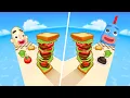 Burger Stack 3D Sandwich Runner - All Level Gameplay Android iOS