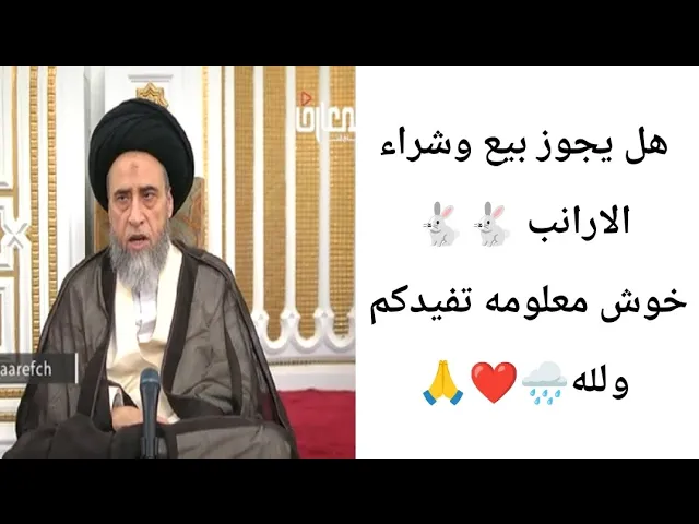 هل يجوز أكل الارنب... 🐇🙏❤سيد صباح شبر