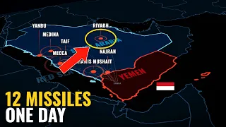 Houthis FIRE 12 Missiles at Saudi Arabia in ONE DAY — Riyadh Airport Targeted AGAIN