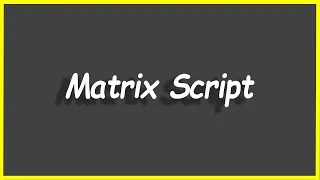 Python Programs Matrix Script