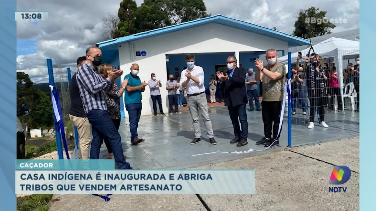 Casa indígena é inaugurada e abriga tribos que vendem artesanato em Caçador