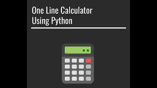One line calculator using python