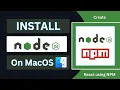 Install Node js and NPM on you MacOS Create first react app using npm
