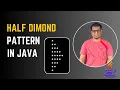 Half Diamond Pattern In Java Coding Pills