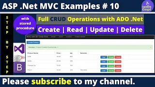 Full CRUD Operation in ASP NET C Using ADO NET SQL Stored Procedures CRUD