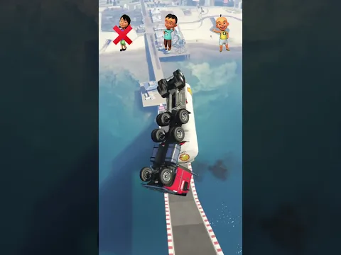 Suanti, Fizi, and Upin Trying to Down Hill and Explode #ytshorts #gta5 #upinipin