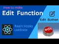 React Hooks Edit Function make an edit Button