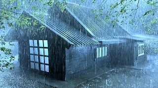 Manage Insomnia in 3 Minutes with Forceful Rain & Booming Thunder Sounds in a Farmhouse at Night