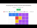 DFS Path Counting Visualization Memoized Algorithm in js