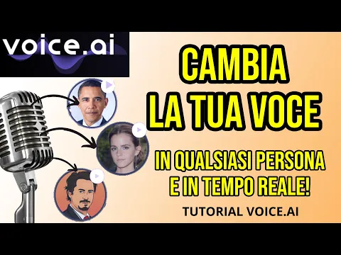 Download MP3 CAMBIA VOCE (anche in tempo reale!) CON L'INTELLIGENZA ARTIFICIALE - Tutorial Voice.ai