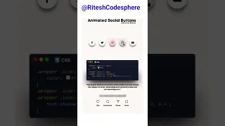 Animated Social Buttons with Hover Effects CSS3 UI Magic