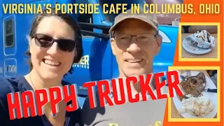 VIRGINIA S PORTSIDE CAFE IN COLUMBUS OHIO TRUCK PARKING LIVER AND ONIONS ONE HAPPY TRUCKER
