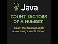 Java Program to Find Factors of a Number DSA for Beginners