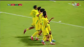 هدف   نادي السيب يتقدم       على نادي المصنعة في الدقيقة    عن طريق اللاعب علي ربيع دندنها