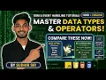 JavaScript Data Types Operators Tutorial vs Increment Logical Operators Sudhir Sir
