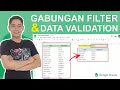 combination of filter formula and data validation