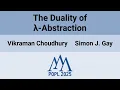 POPL 25 The Duality of -Abstraction
