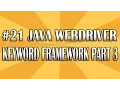 JUnit Selenium WebDriver Tutorial 21 Keyword Framework Part 3 QAShahin