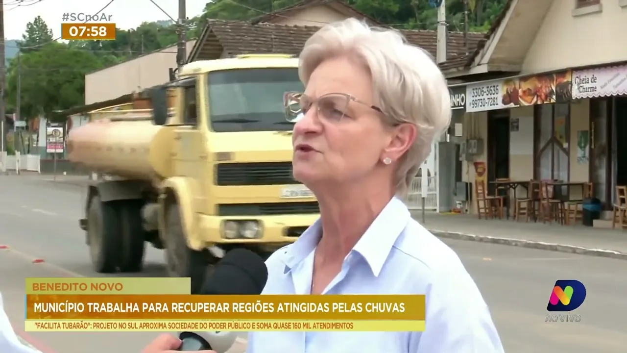 Município de Benedito Novo intensifica as obras de recuperação das regiões atingidas pela chuva