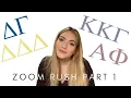 SORORITY RUSH PART 1 Syracuse University Lauren Rockwell