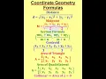 Coordinate Geometry Formulas