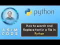 How to search and Replace text in a file in Python