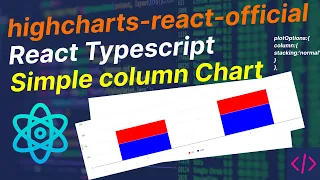 React JS Tutorial-Basic to Advance highcharts-react-officialReact Typescript Simple column Chart