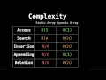 Dynamic and Static Arrays