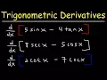 Derivatives of Trigonometric Functions
