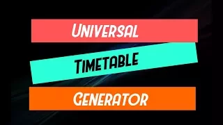 Timetable Generator simple python programming